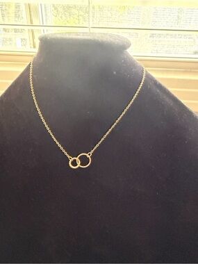 Rose Gold Interlocking Circle Necklace - Women Jewelry